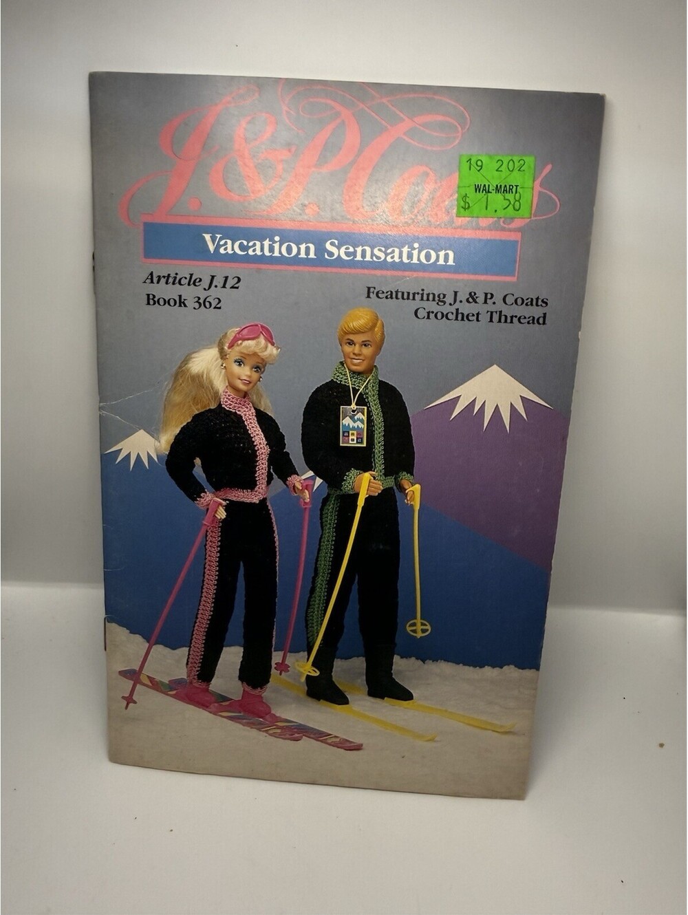 Vintage J. & P. Coats Vacation Sensation Crochet Pattern Book 362 Barbie Ken